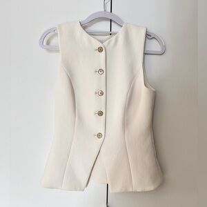 Aritzia Regal Vest Crepette Matte Pearl